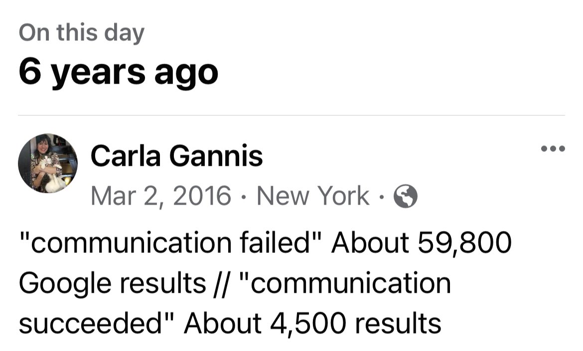 carlagannis's tweet photo. #communicationfailure #communicationsuccess google results almost exactly the same as in 2016 >> 59000 to 4500 https://t.co/hqiTfVphfS