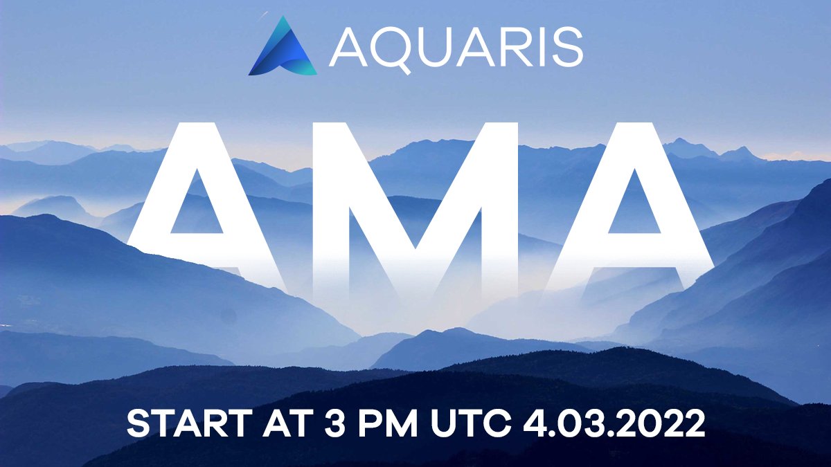 AquarisToken's tweet photo. AMA announcement 💬

Team AQUARIS will hold an AMA session with ICOSPEAKS in the community https://t.co/cXbIUOaTRf.

⏱ Starts at 15:00 UTC, March 4
💸 The author of the best question will receive $100 BUSD https://t.co/fuJxE0KYXo