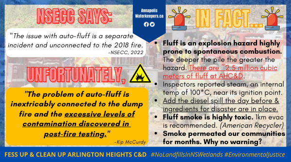 WaterkeepersNS's tweet photo. NEW SERIES(9/12)-Letter Excerpts,Feb 2022- "Autofluff Fires".🔥Excessive contamination.Explosive hazard.Spontaneous combustion.Toxic smoke wafted through our community for months.Why didn't @ns_environment ever issue a warning of the danger?
#IllegalToxicDumping #FailureToEnforce https://t.co/gQQHXHpnl9