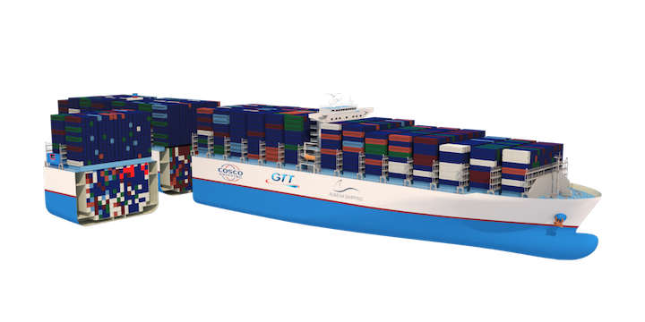 safety4sea's tweet image. GTT, Alwena Shipping and CHI Zhoushan received Approval in Principle from Bureau Veritas for a new concept, combining LNG retrofit applied to large container ships.

#WorkforceResources #Jumboization

➡️Find out more:safety4sea.com/new-retrofit-c…