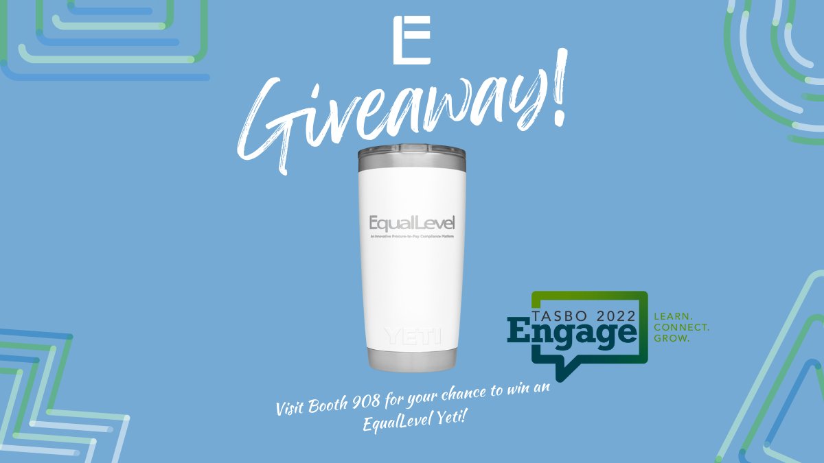 EqualLevel's tweet image. [Giveaway] March 2nd is our last day at #TASBOEngage. Stop by our booth for your chance to win an EqualLevel Yeti! 
....
#EqualLevel #procuretopay #eprocurement #TASBO