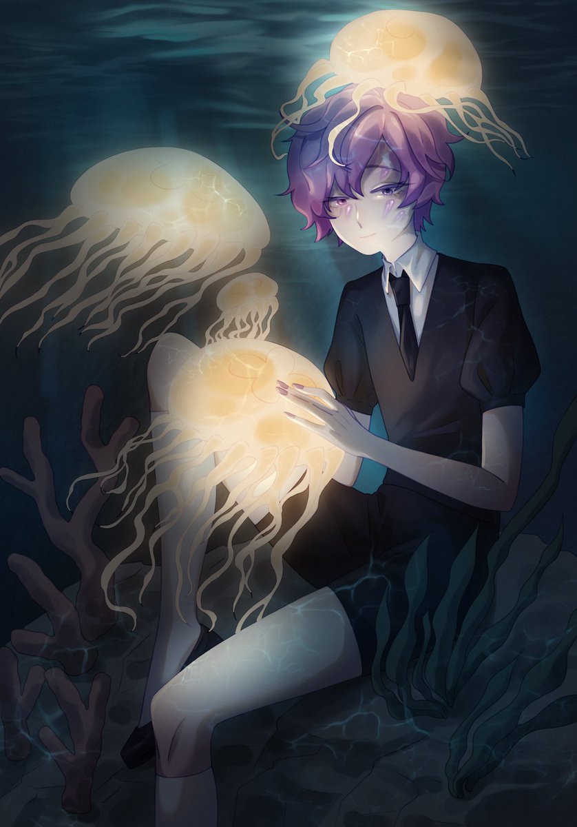 MoonMart__'s tweet photo. jellyfish and uki (hnk paro
-晶莹剔透的水晶，随着结晶生出的棉絮如繁星点点。
#VioletAtelier https://t.co/v8LMzcc3GS