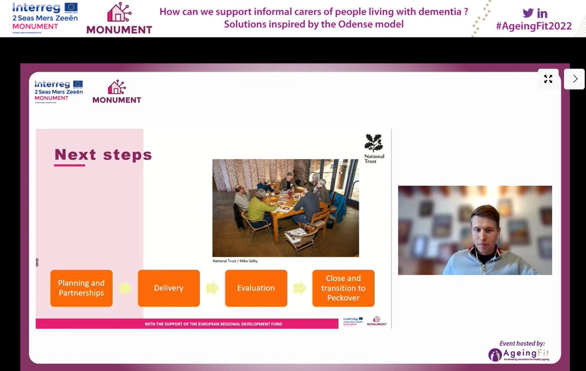 💬 Live from the #2SeasMONUMENT conference on @AgeingFit : "How can we support informal carers of people living with dementia? Solutions inspired by the #Odensehouse model" <a href="/Interreg2Seas/">Interreg 2 Seas</a> #AgeingFit2022