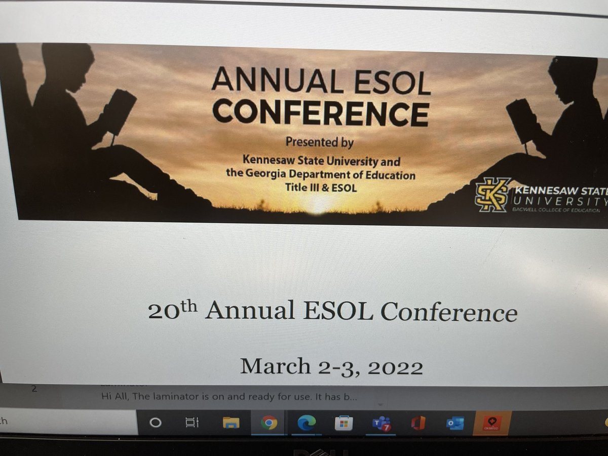 ISONESOL's tweet photo. Learning and inspiration at the KSU ESOL conference- Thank you @ValentinaESL for sharing with us today!@isesESOL @FultonCoSchools @EsolFulton @IsonSpringsES https://t.co/QqjspltZCn