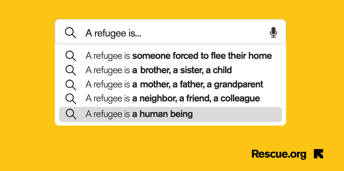 RESCUEorg's tweet photo. A reminder at this critical time. 

Refugees are human beings. Human beings forced to flee. And they should always be welcomed.

✊✊✊

#RefugeesWelcome
#SolidarityWithUkraine https://t.co/syVsU1Ld4C