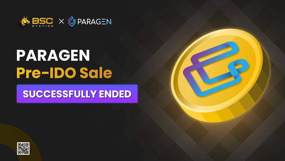 BSCS_Global's tweet photo. 📣 @Paragenio Pre-IDO Sale has successfully ended. 

🎉 Congrats Paragen Team! 
 
⏰ Listing: TBA
⏰ Claiming on https://t.co/7bvTCcVyL4: TBA 
⌚️ Vesting: 5% TGE, 1 month Cliff then 5% in the 2nd month, then daily linear vesting in 9 months.

ℹ️ More info: https://t.co/ATTla2Irck https://t.co/u7cCftSnVB