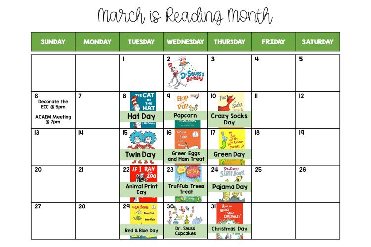 Adrian College AEM is celebrating reading month and Dr. Seuss’s birthday! We have so many fun things planned for our members! If you’re doing something similar on your campus, feel free to reach out!
#WhatsHappeningWednesday