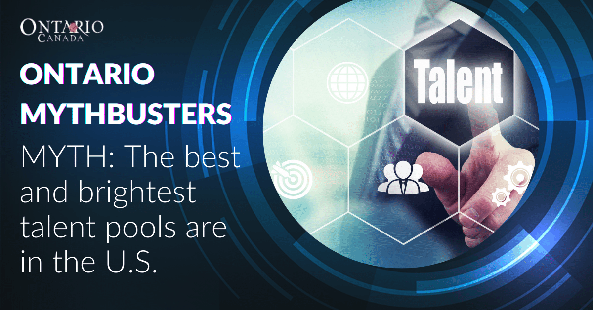 MYTHBUSTERS: Ontario is better educated than any #OECD country, with 70% of adults possessing a post-secondary education, including nearly 55,000 STEM grads per year: investontario.ca/why-ontario#sk… #SSGSanDiego2022 #InvestInOntario