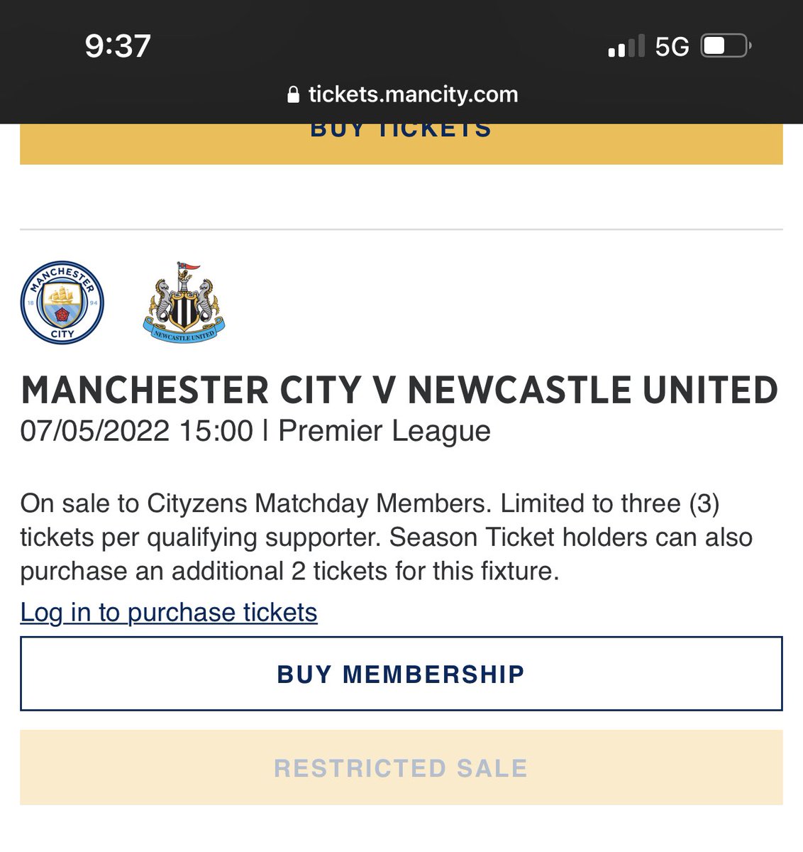 Freckled_Qn1's tweet photo. @ManCityHelp When will this game go on sale to the general public without a membership? https://t.co/Jof6YhsANq