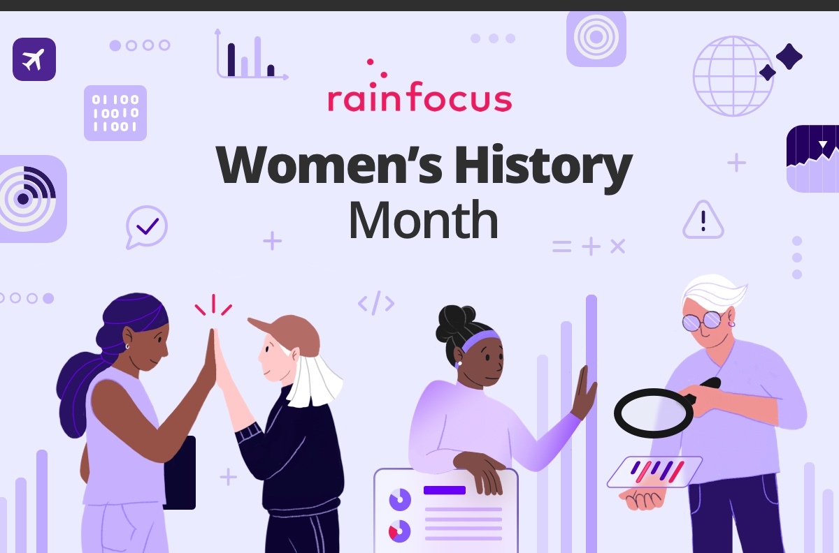 RainFocus's tweet photo. This month and throughout the year, we are celebrating women at RainFocus! Happy #WomensHistoryMonth and thank you to our colleagues, clients, and partners for all that you do! https://t.co/Yhz6WxzzmZ
