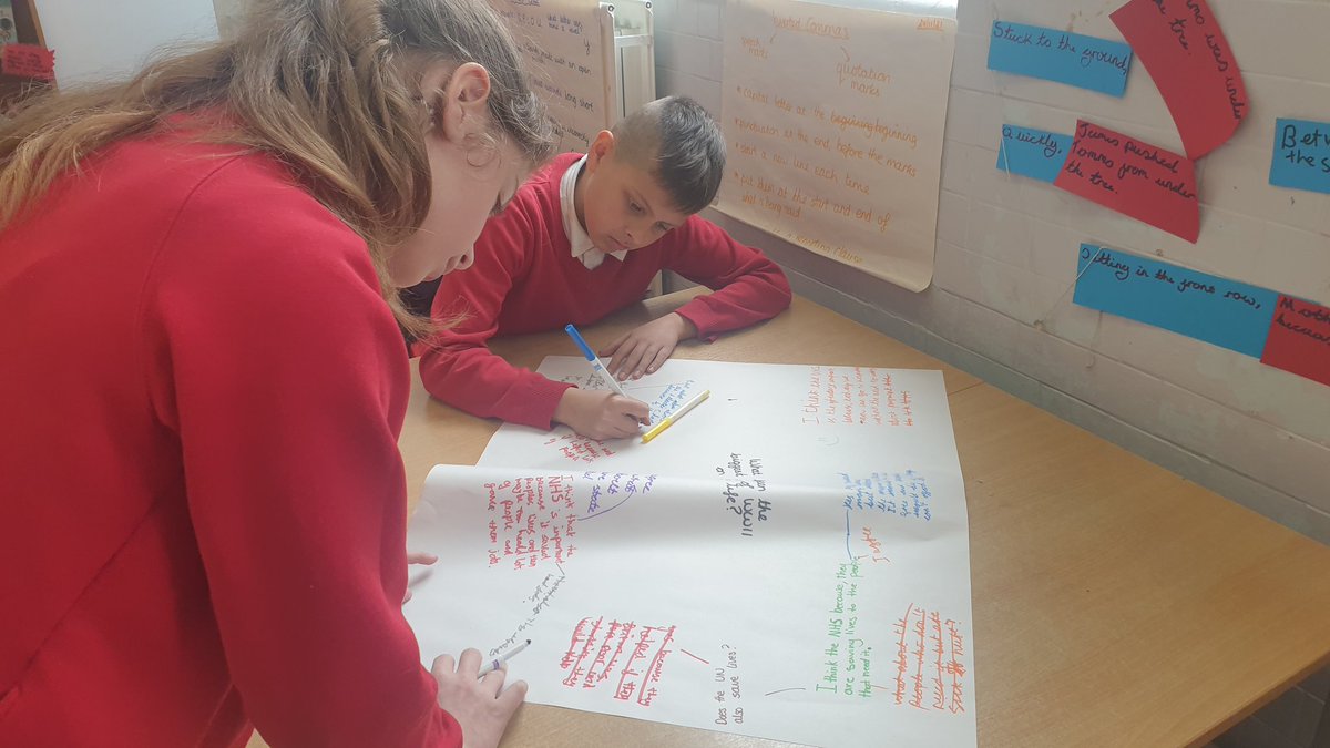 Timbercroftps's tweet image. Year 6 having a silent debate on the impact of WWII on modern life. Great points being discussed! @WallaceIsabella #TalkLessTeaching