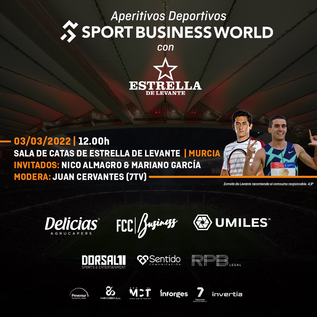 SportBiz_World's tweet photo. ‼️SORTEO‼️

👉🏻 ¿Quieres venir al 1er Aperitivo Deportivo @SportBiz_World con @estrellalevante en la Sala de Catas? 

⚠️ Síguenos, haz RT y menciona a la persona con la que vendrías, ¿serás el afortunado/a?

¡Permanece atento a tus notificaciones, puedes ser tu! 🍻 https://t.co/mVFu8kIqPF
