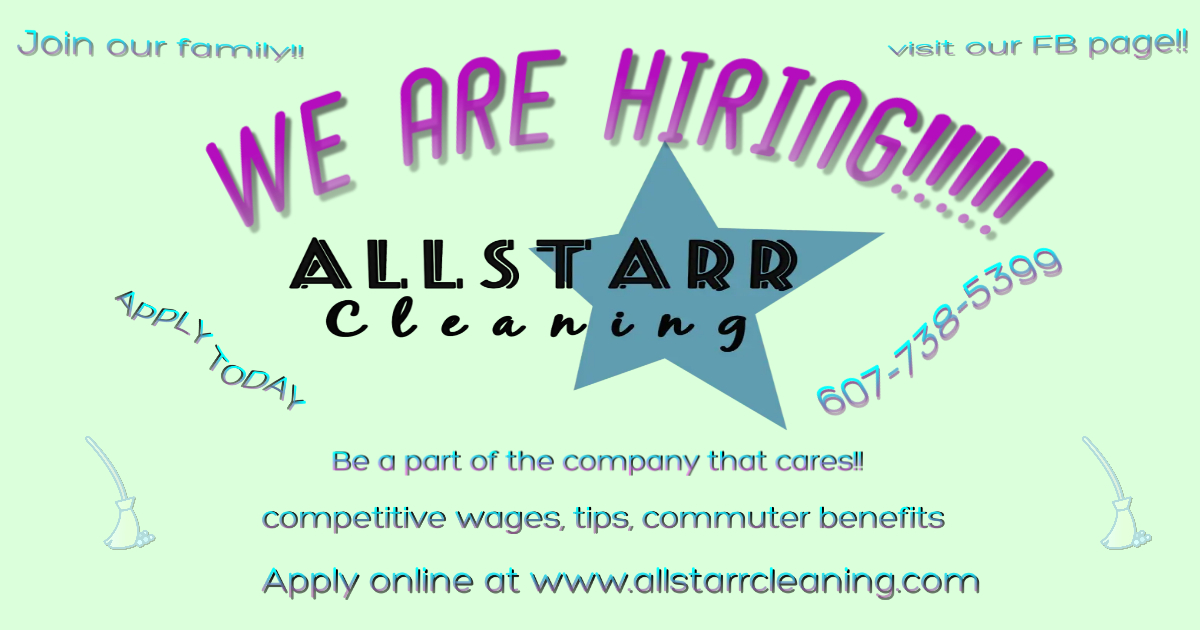 AllstarrClean's tweet image. #allstarrcleaning #hiring #twintiers #southerntier #corning #elmira #horseheads #bathny #bigflats #montourfalls #watkinsglen
