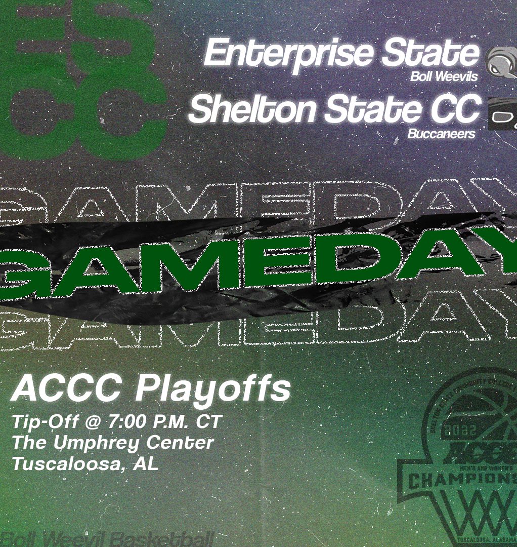 GAMEDAY!

Your Boll Weevils are in Tuscaloosa for the ACCC Playoffs as they face Shelton State tonight at 7 PM!

#GoWeevils