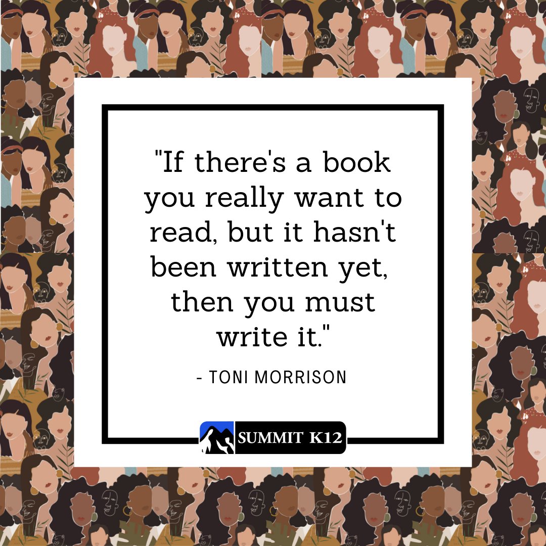 “If there's a book that you want to read, but it hasn't been written yet, then you must write it.” -Toni Morrison 📚 
#InternationalWomensMonth #WomensHistoryMonth