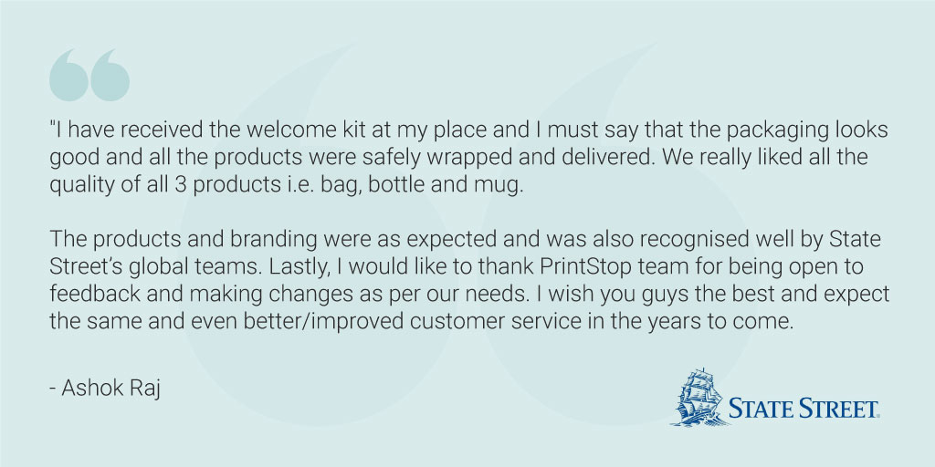 PrintstopIndia's tweet photo. We are grateful for the kind words
#HappyCustomerHappyUs #joiningkits #onboarding
@StateStreet https://t.co/iH6i98vp6a