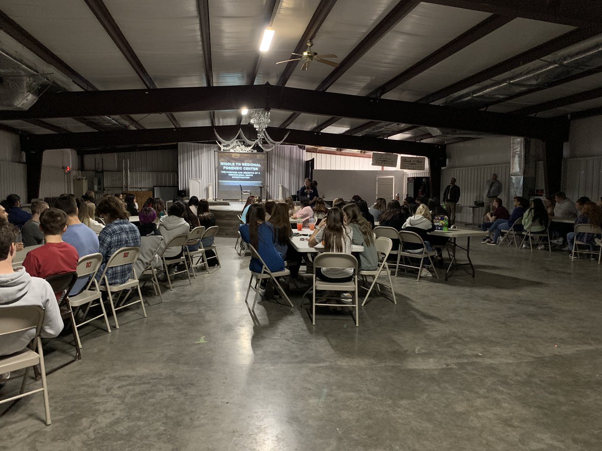 Awesome opportunity going on at the Fairgrounds today for <a href="/DCcougarnation/">Dickson County High School</a> Health Science &amp; Criminal Justice students! They are hearing from Nashville Supervisor of the Medical Examiners office in the Autopsy division. <a href="/DLWeeks83/">Danny L. Weeks, Ed.D.</a> <a href="/DCS_TN/">Dickson Co Schools</a> <a href="/raylecomte/">Ray Lecomte</a>