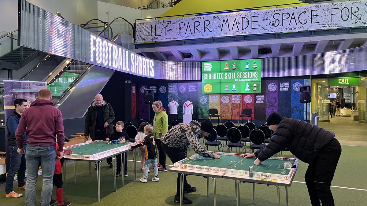Another FA Cup round, another FA Cup weekend at the museum... 🏆 

Join <a href="/MancSubbuteo/">Manchester Subbuteo Club</a> on Sunday 6 March for some more knockout flick-to-kick action in the Pitch Gallery, either side of our Football Shorts talks:

nationalfootballmuseum.com/whatson/subbut…