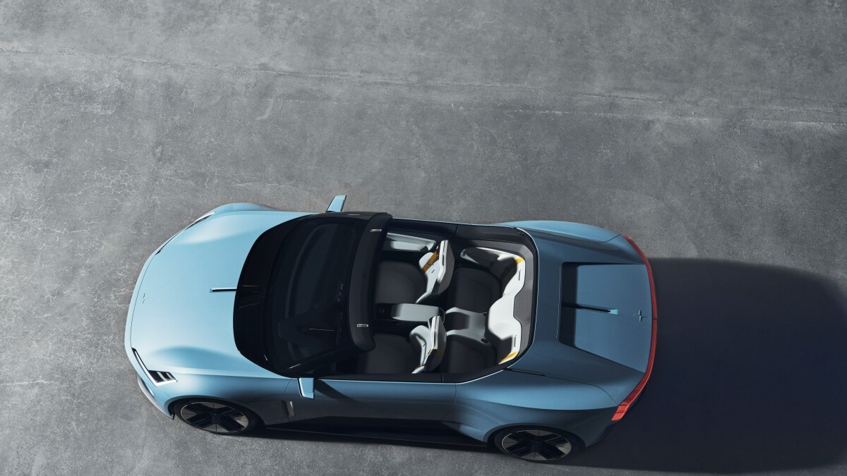 gogliness's tweet photo. Watch a drone launch from a moving Polestar concept convertible https://t.co/cUYn5Wg2Vk https://t.co/PEWzyd8pZ2