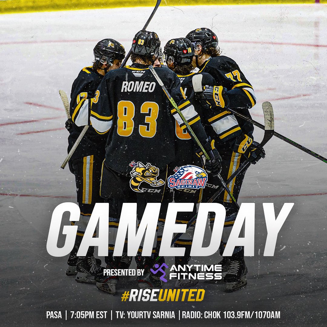 Sarnia Sting on Twitter "IT’S GAMEDAY 🚨 presented by our friends at AnytimeFitness! 🏋️‍♂️💪🏻 🆚
