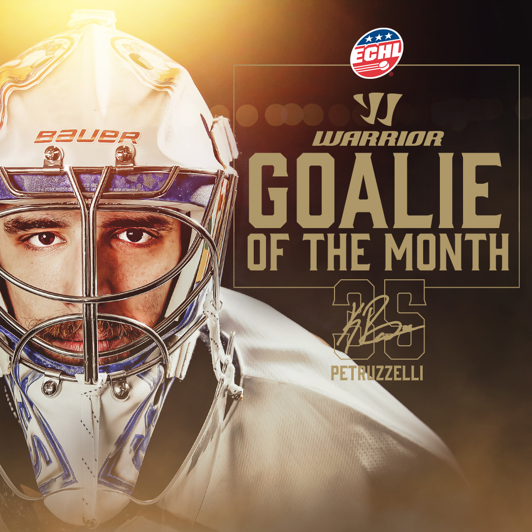 ◼️ECHL GOALIE OF THE MONTH◼️

Keith Petruzzelli has been named the Warrior Hockey ECHL Goaltender of the MONTH!

This is Keith's SECOND goaltender of the month award this season after securing the honour in October.

📰 nlgrowlers.com/2021-22-news/k…

#RANTnROAR
