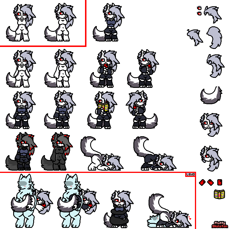 X 上的LoraTWolf46：「Forgot to post this here Incomplete v2 of edited Modgen  Rouge sprite sheet  / X