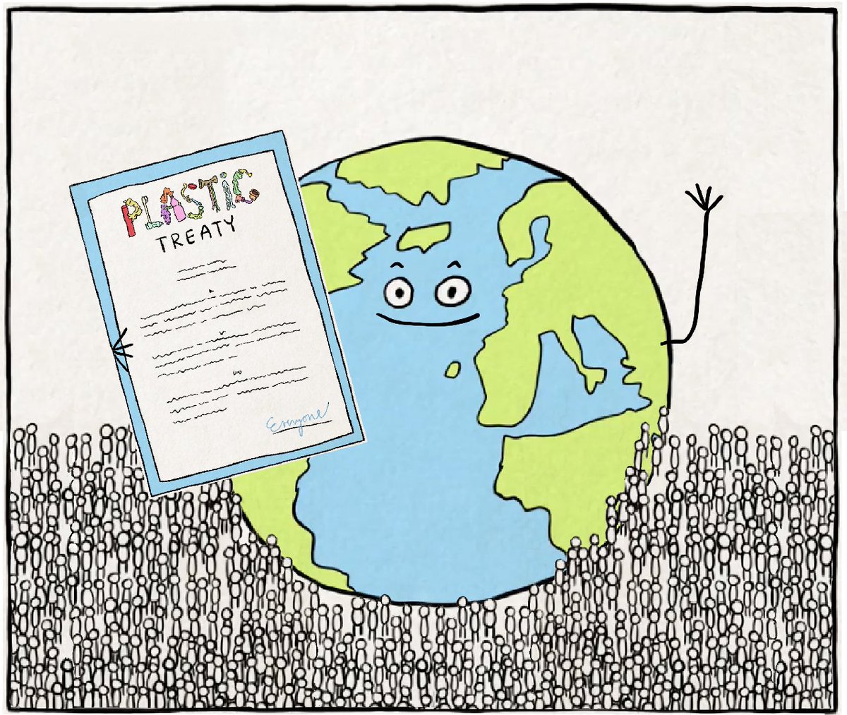 BREAKING: We won!! Today at #UNEA5, governments agreed to open negotiations for a global, legally binding Global #PlasticsTreaty tackling the whole life cycle of plastic pollution! 

✨  Now the fight truly begins!
