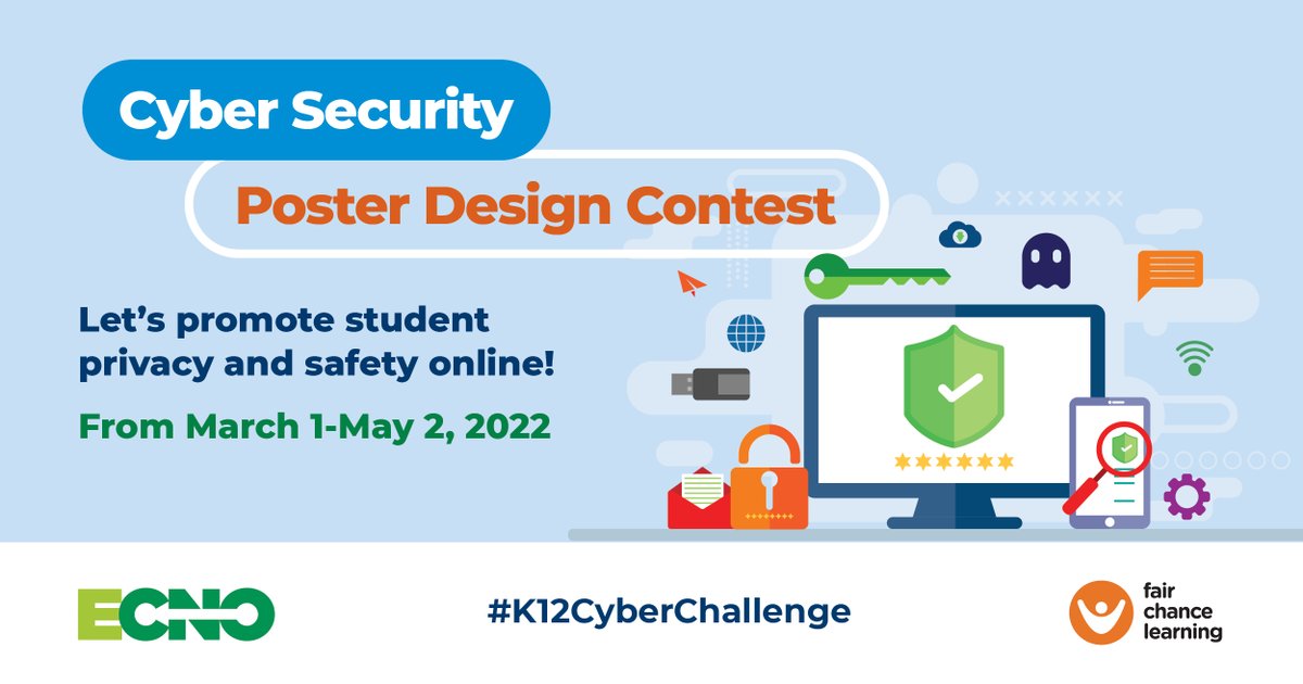 Join us and <a href="/FCLEdu/">Fair Chance Learning</a> for #K12CyberChallenge - a poster competition that allows students to illustrate and promote the importance of data security, online privacy and best practices. There are exciting prizes to be won! Learn more at fairchancelearning.com/cyberchallenge