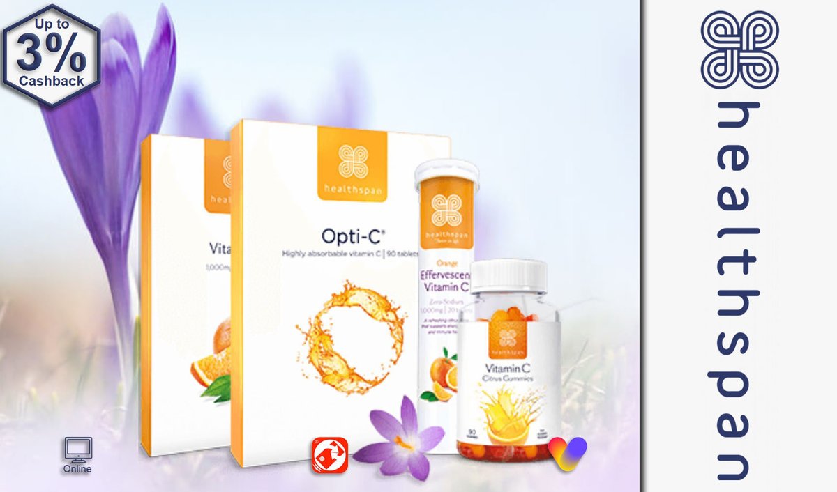 Up to 3% Cashback Online <a href="/Healthspan/">Healthspan®</a> It's time to Boost your Immunity! 💊🥤🏃🥦🚶‍♂️ cashbackapp.com