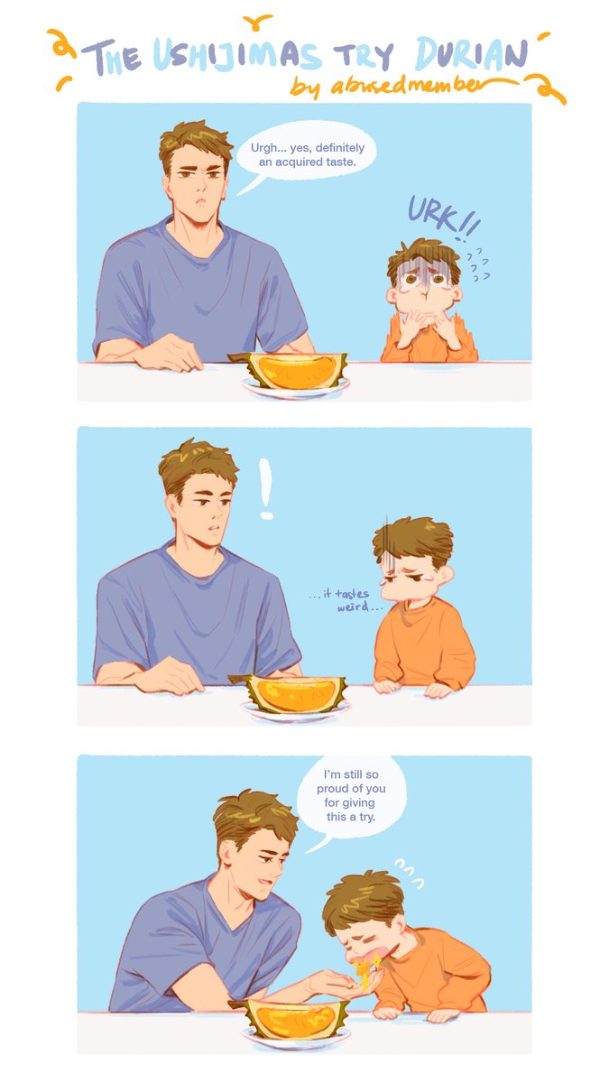 ✨The Ushijimas Try Durian✨

Haruto is always open to trying something new, but it seems he has encountered quite the challenge. But of course, dad is always there to cheer him on 💪

#Haikyuu #ハイキュー 