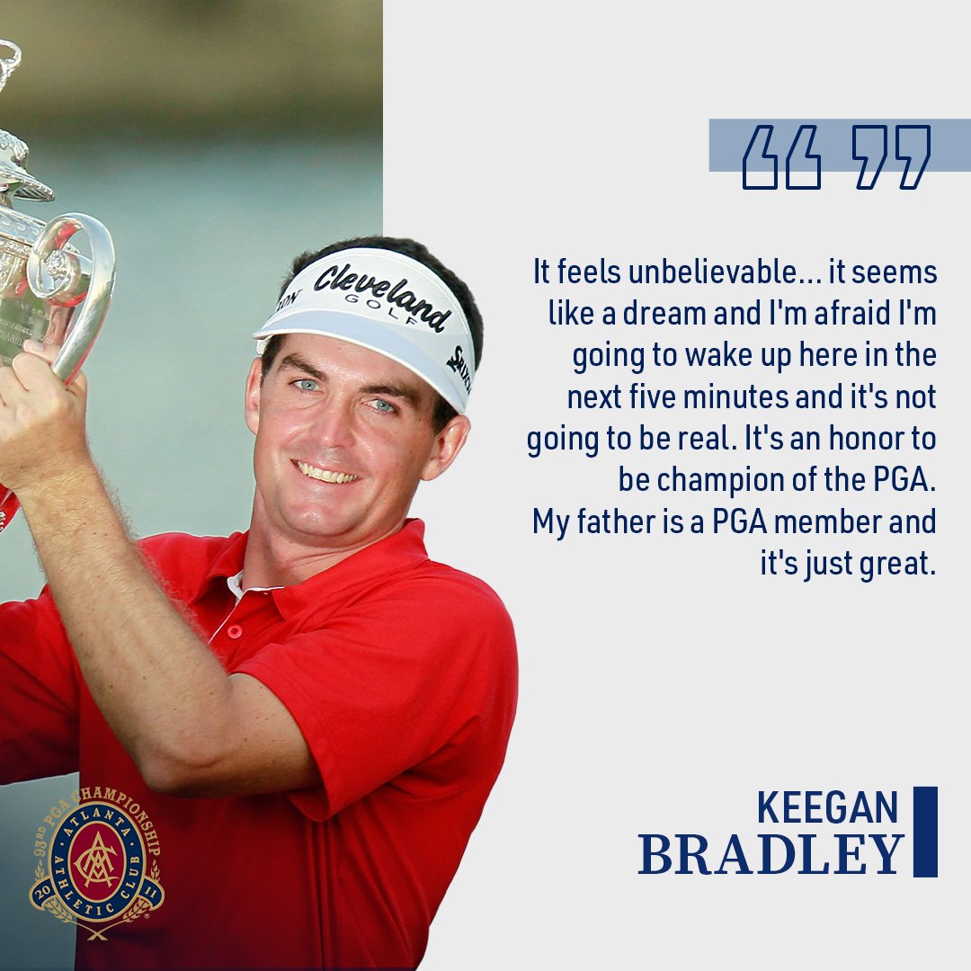 A dream come true for the son of a <a href="/PGA/">PGA of America</a> Member. 

<a href="/Keegan_Bradley/">Keegan Bradley</a> | #PGAChamp
