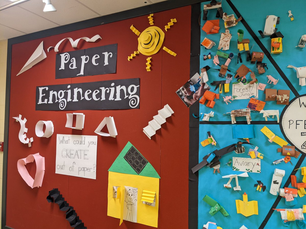 PFE stem students use paper engineering to depict biomes. @pfepumas