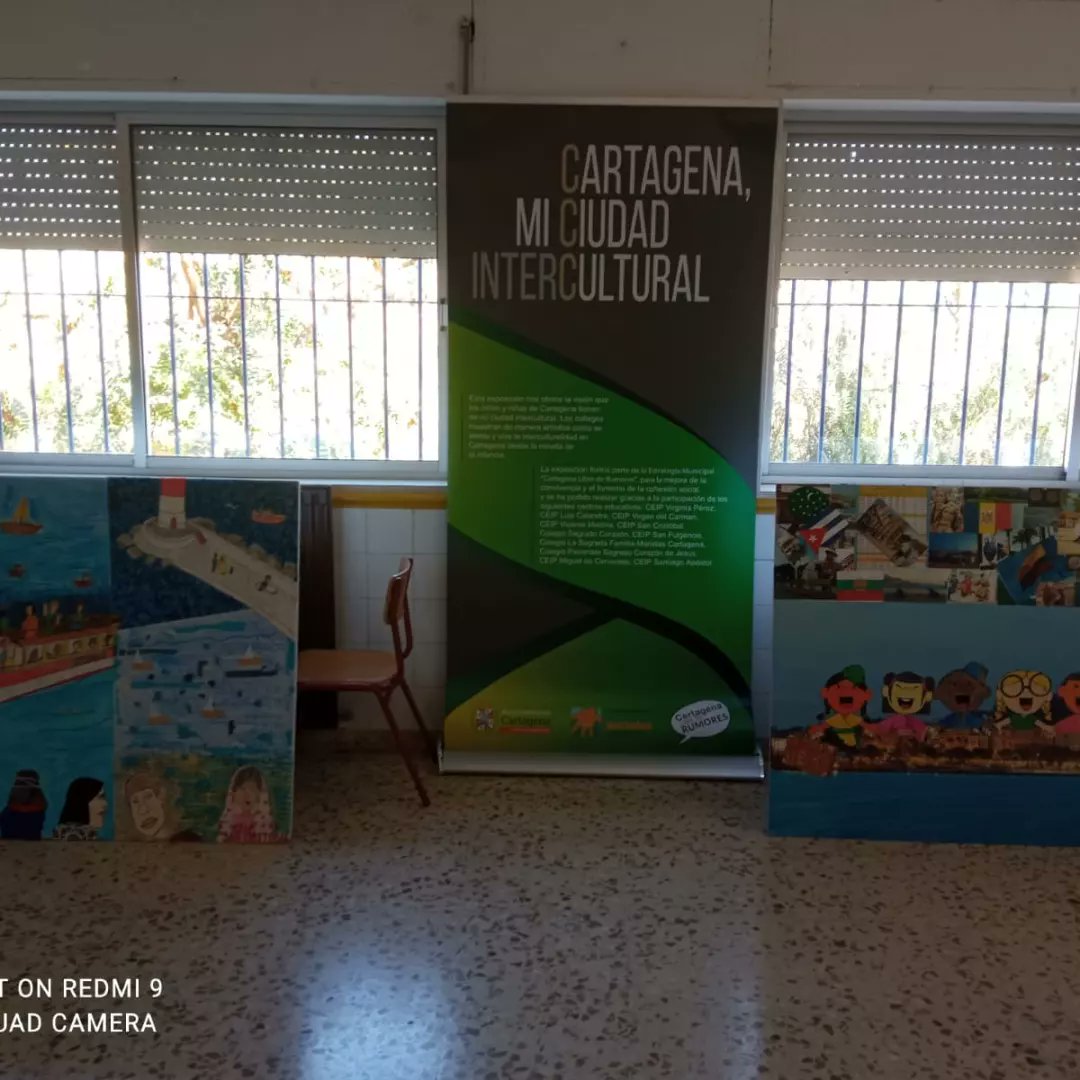 antirumores_ct's tweet photo. Esta semana es el CEIP San Cristóbal el centro que alberga nuestra exposición "Cartagena Mi Ciudad Intercultural".
¡Seguimos la ruta!
#antirumores https://t.co/1KsEcg8oYy