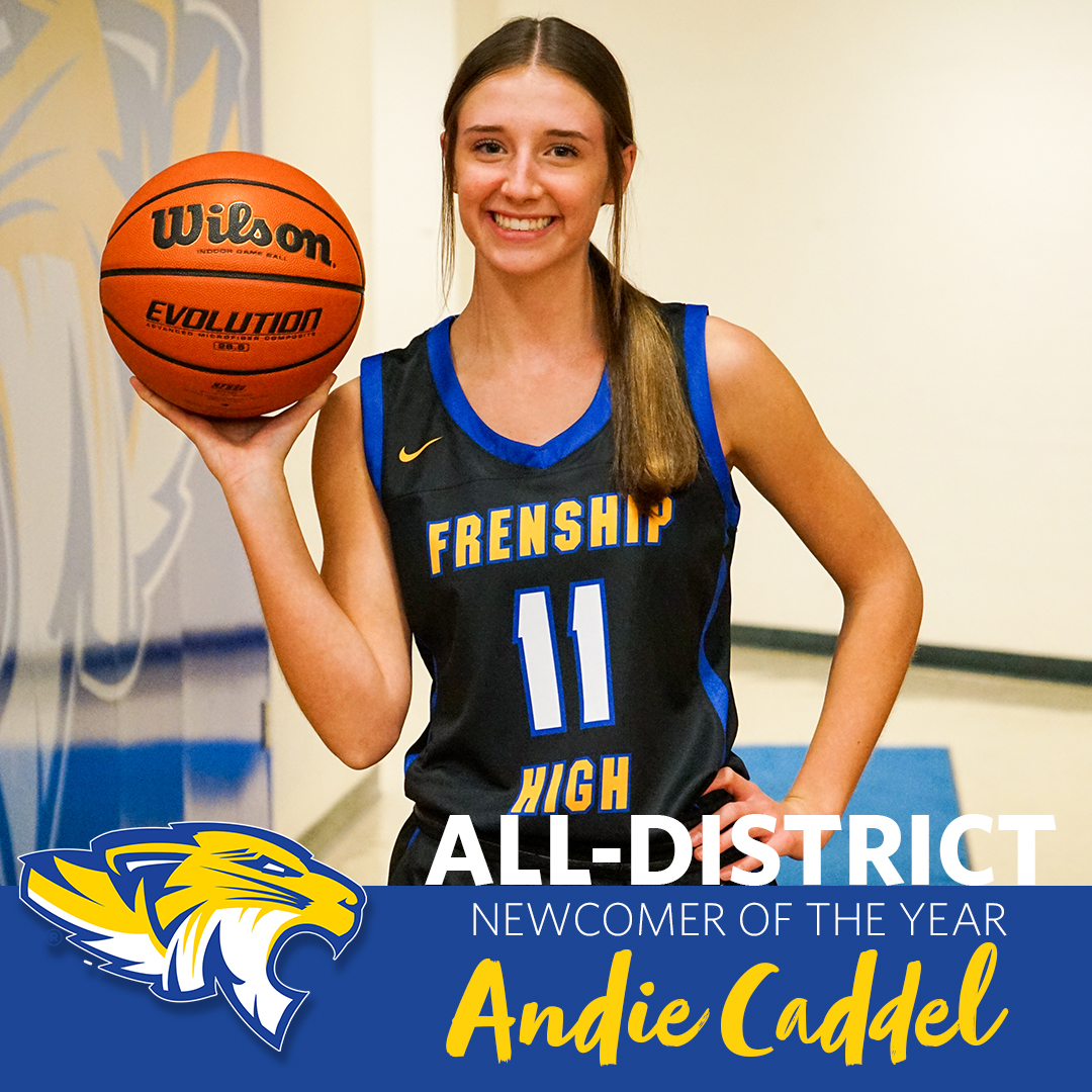 As we continue our day of honoring our Frenship Girls Basketball All-District honorees....

Next up is FHS Sophomore Andie Caddel as the District 2-6A Newcomer of the Year! Way to go Andie! 

#TigerPride #wearefrenship