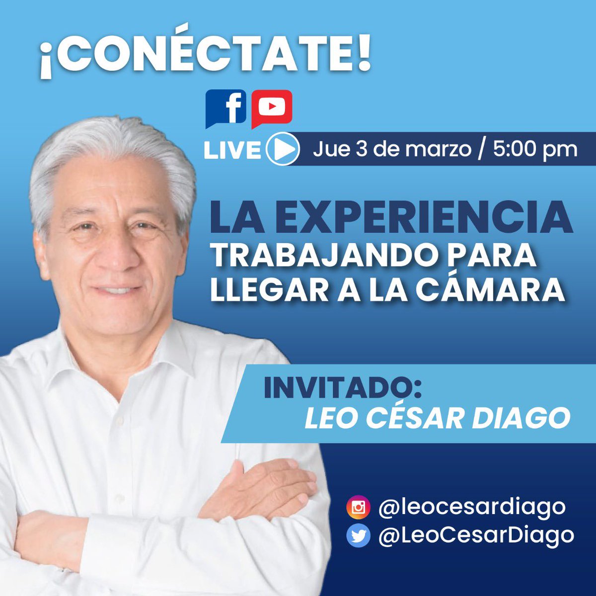 LeoCesarDiago's tweet photo. #Hoy a las 5:00 p.m los invito a escucharme en la entrevista con @PaisPosibleInfo.
Link: https://t.co/a9zLBm9Gdo https://t.co/95XqB42nFG https://t.co/yYtctkkcz3