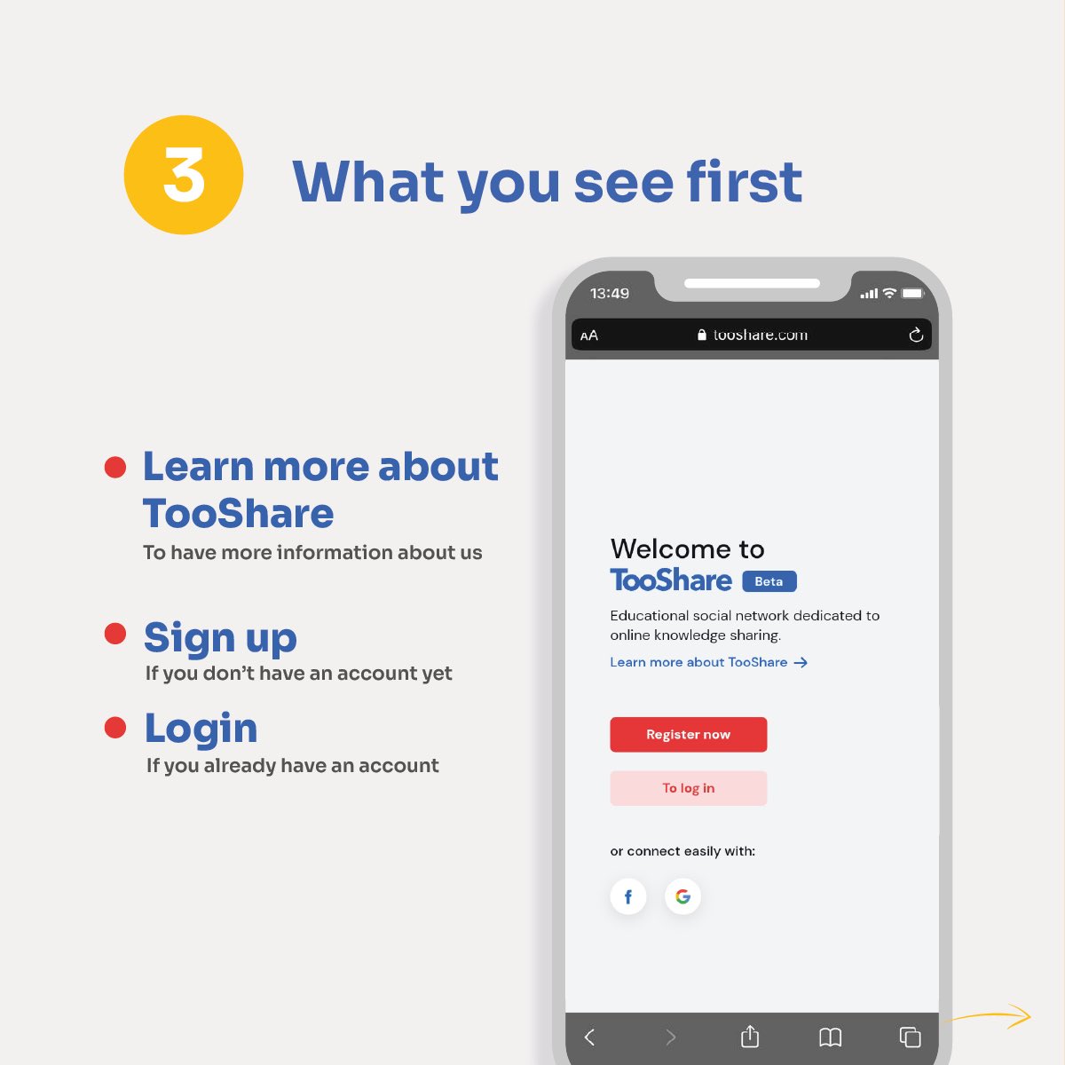 tooshare_africa's tweet photo. [#ProductFocus] 🤩

Follow these steps to easily sign up for #TooShare and join our community of learners and training professionals. ⬇️⬇️⬇️

#JoinTooShare #ExtendYourWorld #Kebetu
https://t.co/eRm41jxGCx ✅ https://t.co/avW0mMlpcW