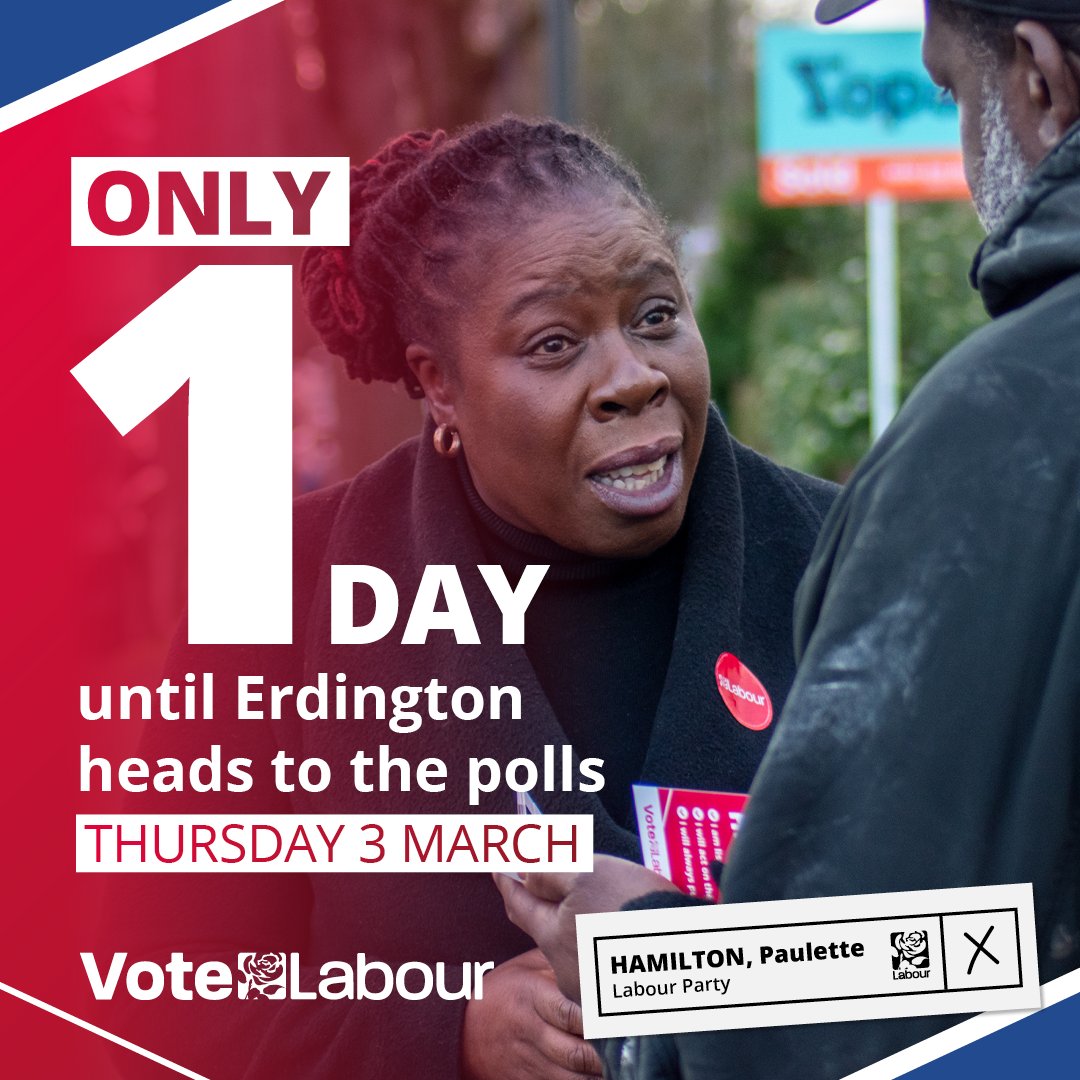 PauletteHamilto's tweet photo. Tomorrow is polling day! 🗳
Polling stations will be open from 7am until 10pm. Visit https://t.co/mNHFAA2owC to find yours. https://t.co/bIk01w6SAQ