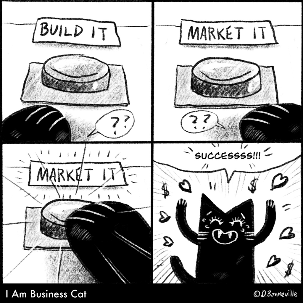 Don't build then market: market then build! Find out what customers want THEN make it.