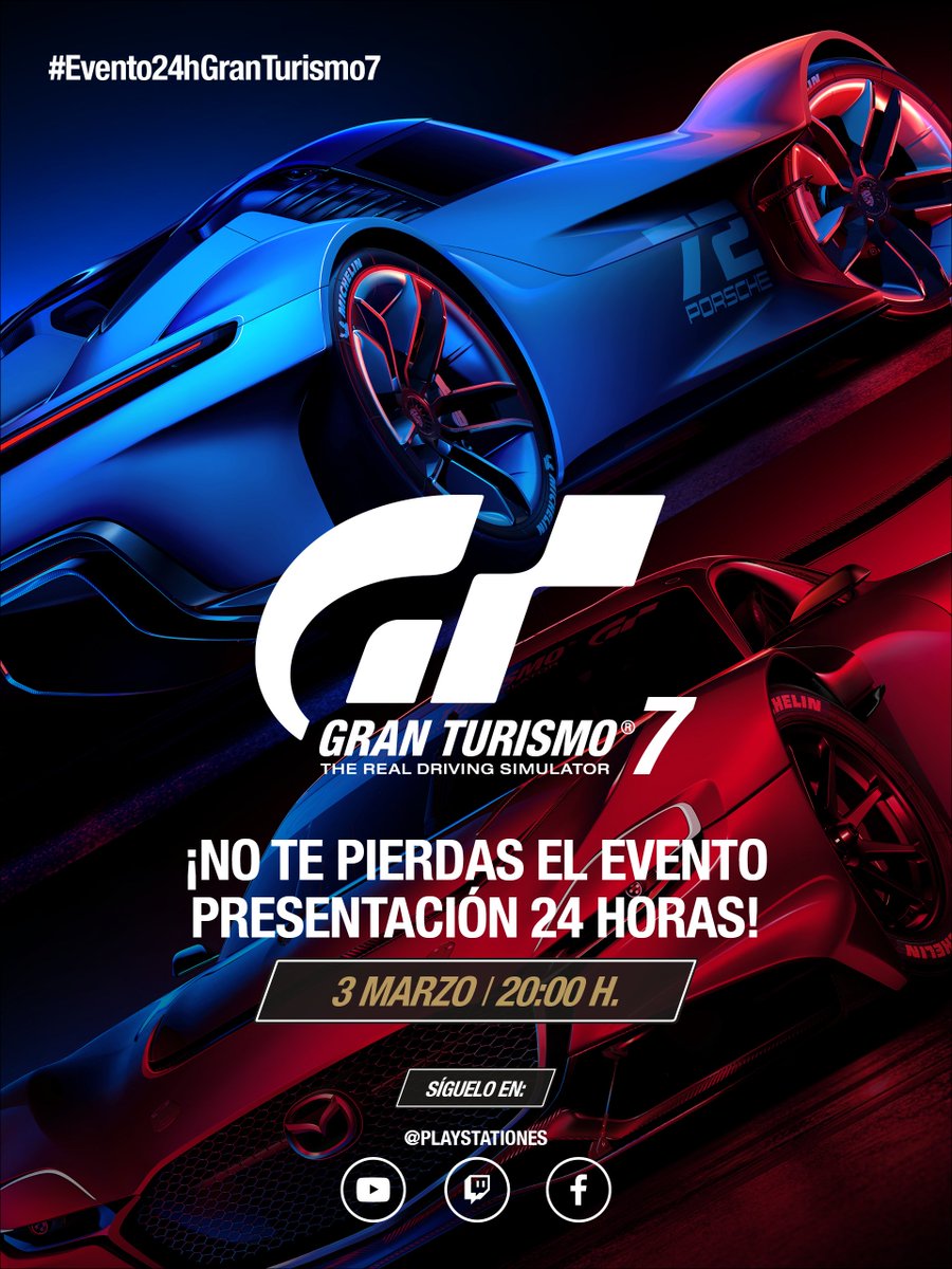 ¿Estáis listos?, <a href="/PlayStationES/">PlayStation España</a> me ha invitado al #Evento24hGranTurismo7, el día 4 estaré con el resto de invitados para hablaros del modo foto de #GranTurismo7, no os lo perdáis porque vamos a hacer historia💙

Y esta vez, en su canal de Twitch 😏🤙
twitch.tv/playstationes