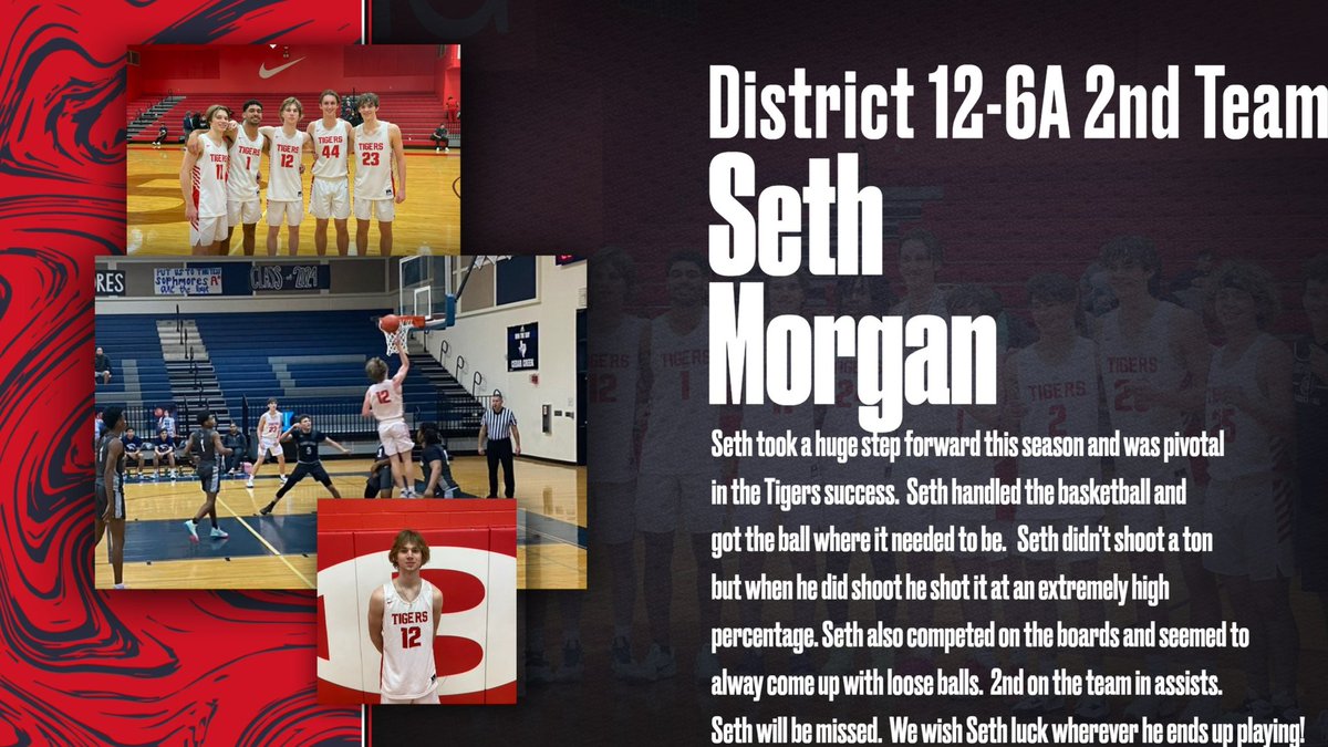 Congrats to <a href="/sethmorgan03/">Seth</a> for being selected 2nd Team All-District in 12-6A.  #BigRed #BHS 
<a href="/BeltonISDAth/">Belton ISD Athletics</a> <a href="/BeltonHS/">BeltonHS</a> <a href="/BeltonISD/">BeltonISD</a>