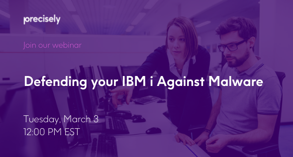 PreciselyData's tweet photo. Secure critical assets and data stored on your #IBMi using a multi-layered defensive approach. Join our #webinar, tomorrow at 12 PM EST. https://t.co/ufUKGyjDfz #IBMiSecurity https://t.co/uMrLrTUVcq
