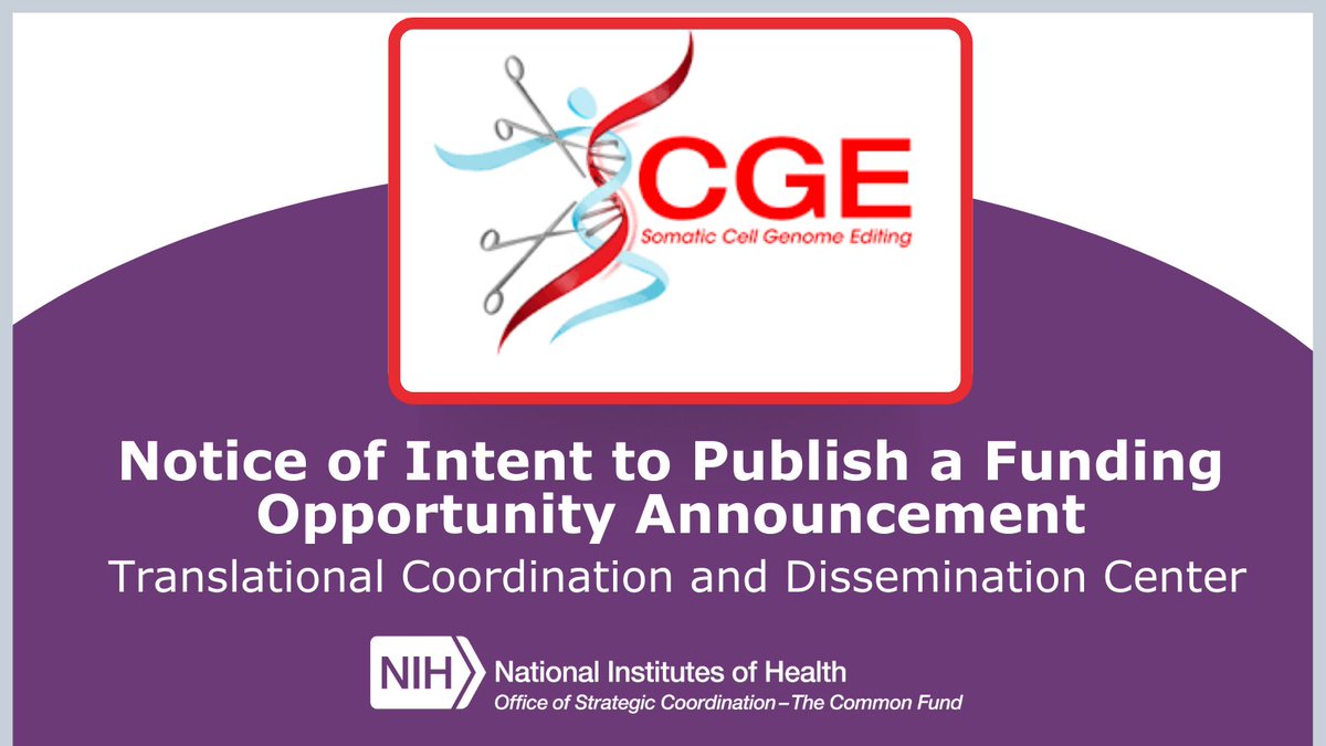 NIH_CommonFund's tweet image. Our @somaticediting&apos;s Phase 2 Translational Coordination &amp;amp; Dissemination Center is intended to lead the development of a public online #DataSharing platform to foster collaboration &amp;amp; disseminate new technologies to #BiomedicalResearchers: go.usa.gov/xzTBU. #SCGEWeek