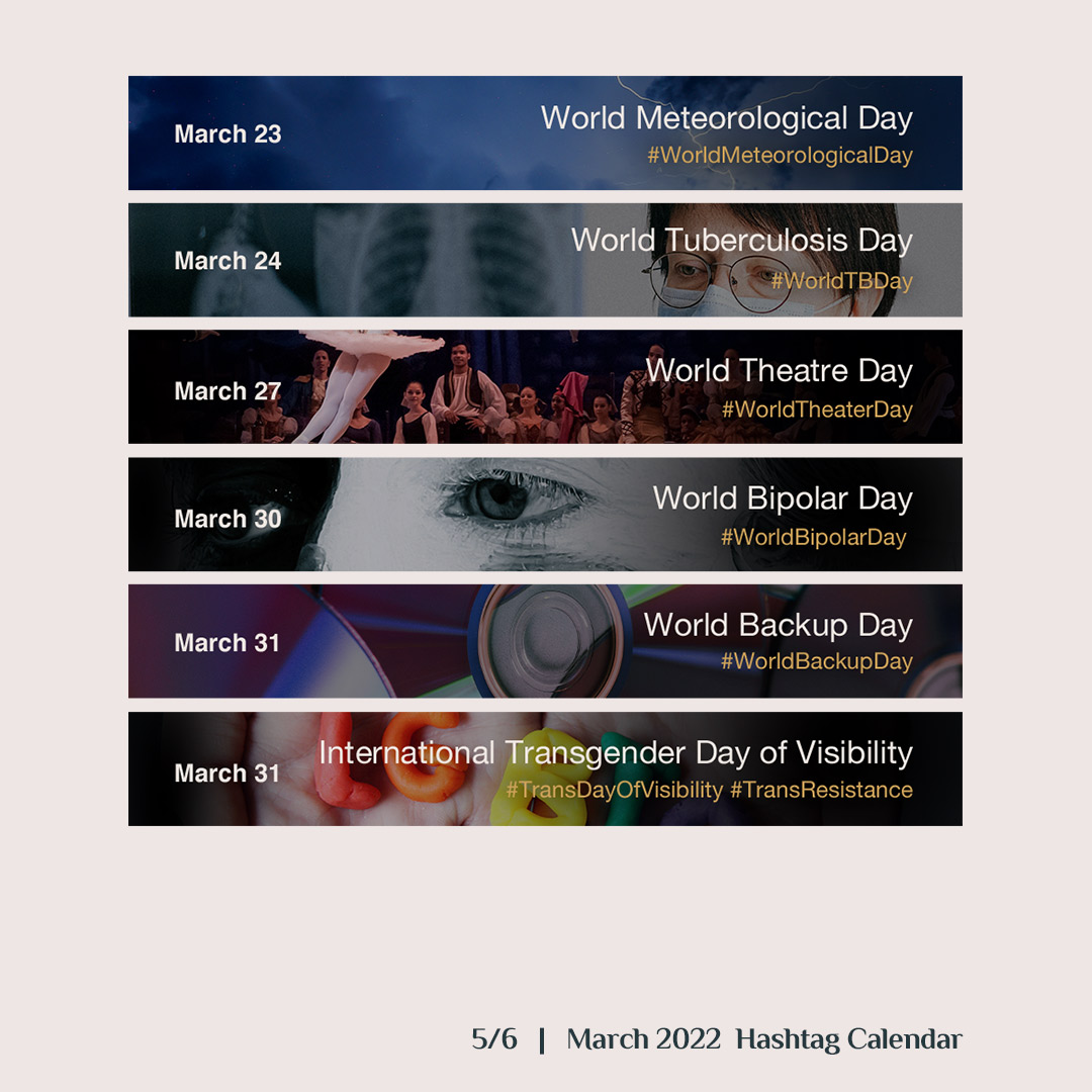 socialwanted's tweet photo. It's March! Are you ready to welcome spring? 🍃
Here are some interesting hashtags to consider using in your next piece of content!
Have something to add? We’d love to hear them!
#ContentCalendar #ContentCreator https://t.co/DHOynLyjpb