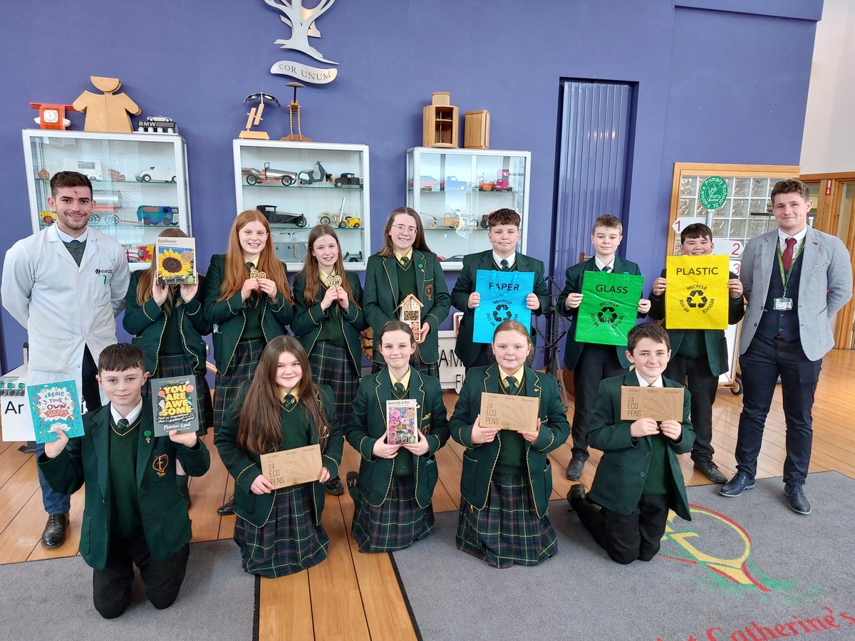 CCArdMhacha's tweet photo. Comhghairdeas le 8U on their achievements in the Circular is Cool for School Competition @UlsterFlexEd We are delighted two groups came joint 2nd for their designs and for highlighting the importance of Social Awareness, a school goal.  @stcatherines247 https://t.co/Zl5rUIq9xF