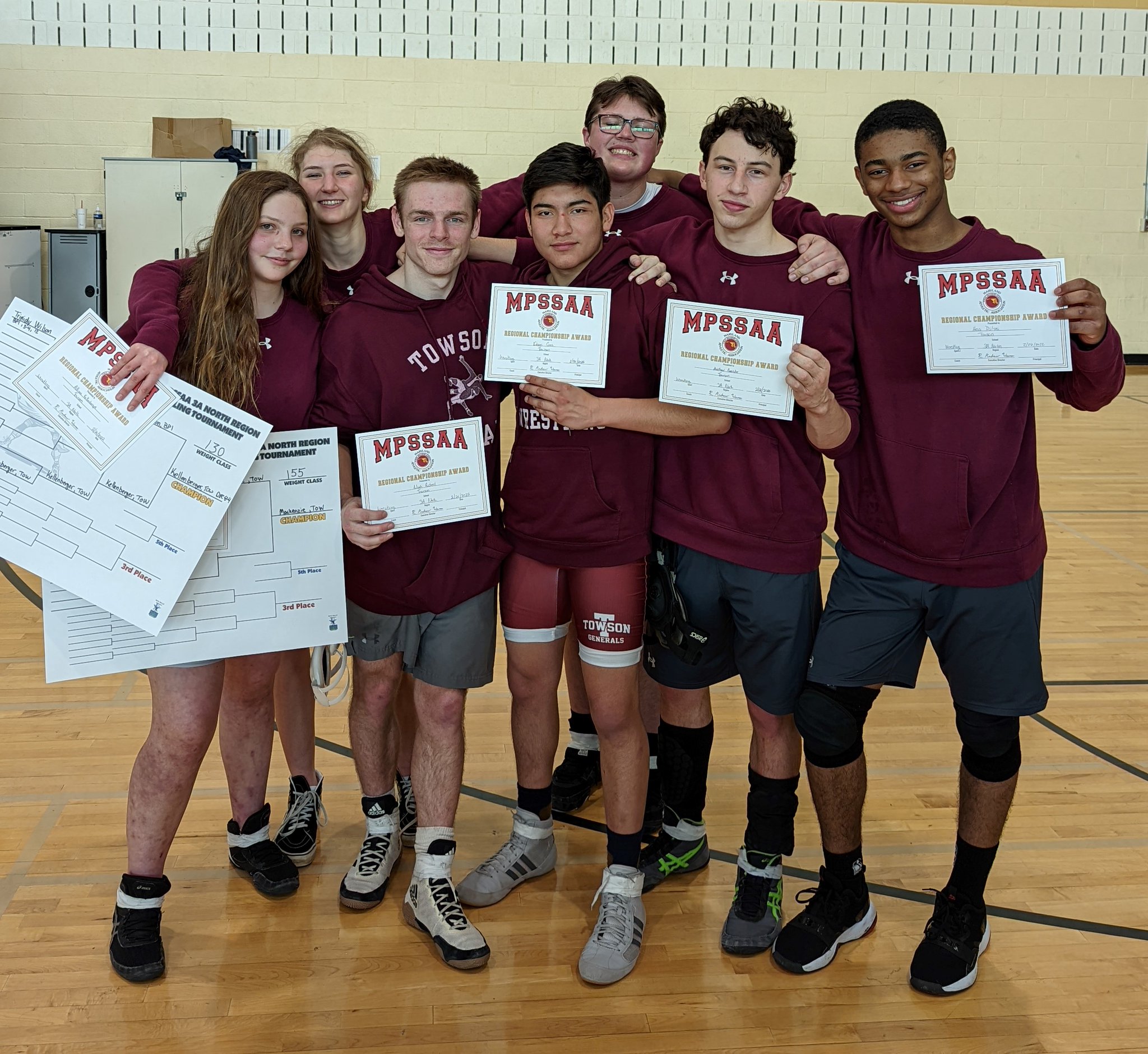 Towson HS Athletics on Twitter "7 wrestler's went to the 3A North