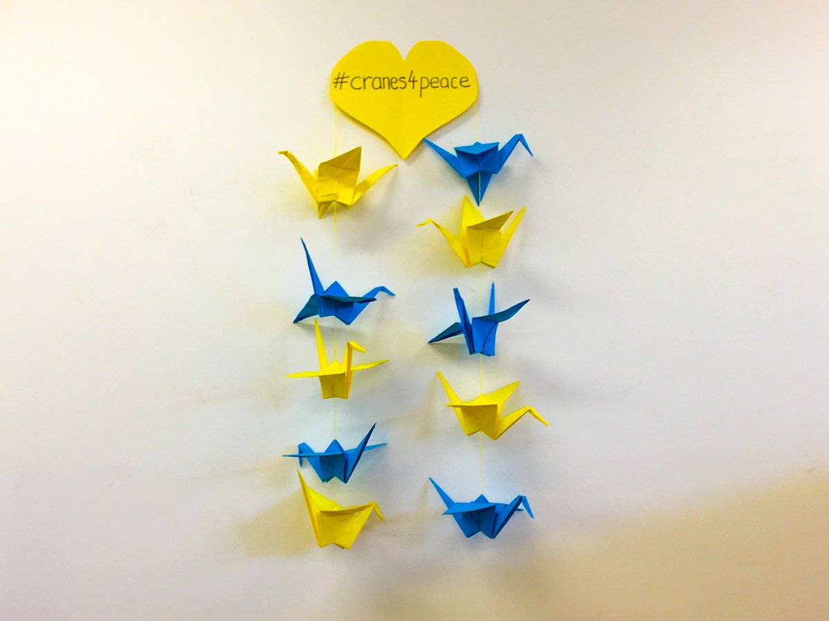HOWDEC's tweet photo. Here's our #cranes4peace with our hopes for a more peaceful world for all. Sadako's Cranes for Peace  https://t.co/TCKnG4jwFm is a great resource for exploring peace &amp; hope with your learners and making origami cranes. What are you hopes for peace? Share your #cranes4peace https://t.co/f2gj1bGfPj