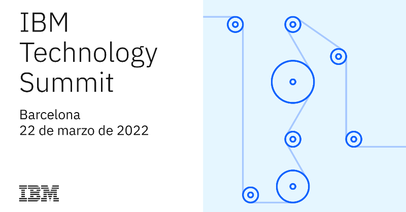 IBM's tweet photo. Únete el 22 de marzo a clientes e IBMers para estar a la última en tecnología, infraestructura para automatización, gestión deI dato, IA y ciberseguridad.