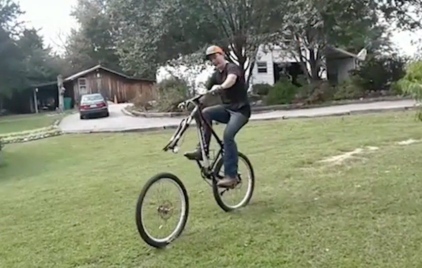 WishingWellOut's tweet photo. Not sure. This wheelie either has gone horribly wrong or worked to perfection.
#CyclingHumor #CyclingFunny #CyclingFail #CyclingHelmet #CyclingTricks #Cycling https://t.co/k5CDANz5st