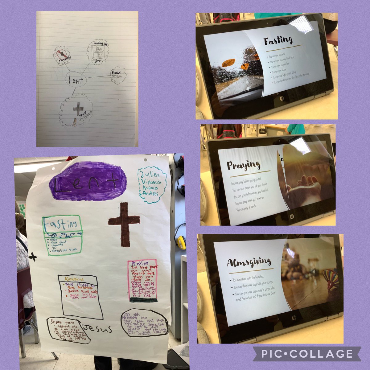 Grade 5/6 did a great job highlighting their commitment to fasting, praying, and almsgiving. #DCDSBFaith <a href="/GoodShepherd_CS/">Good Shepherd CS</a> <a href="/DurhamCatholic/">Durham Catholic District School Board</a>