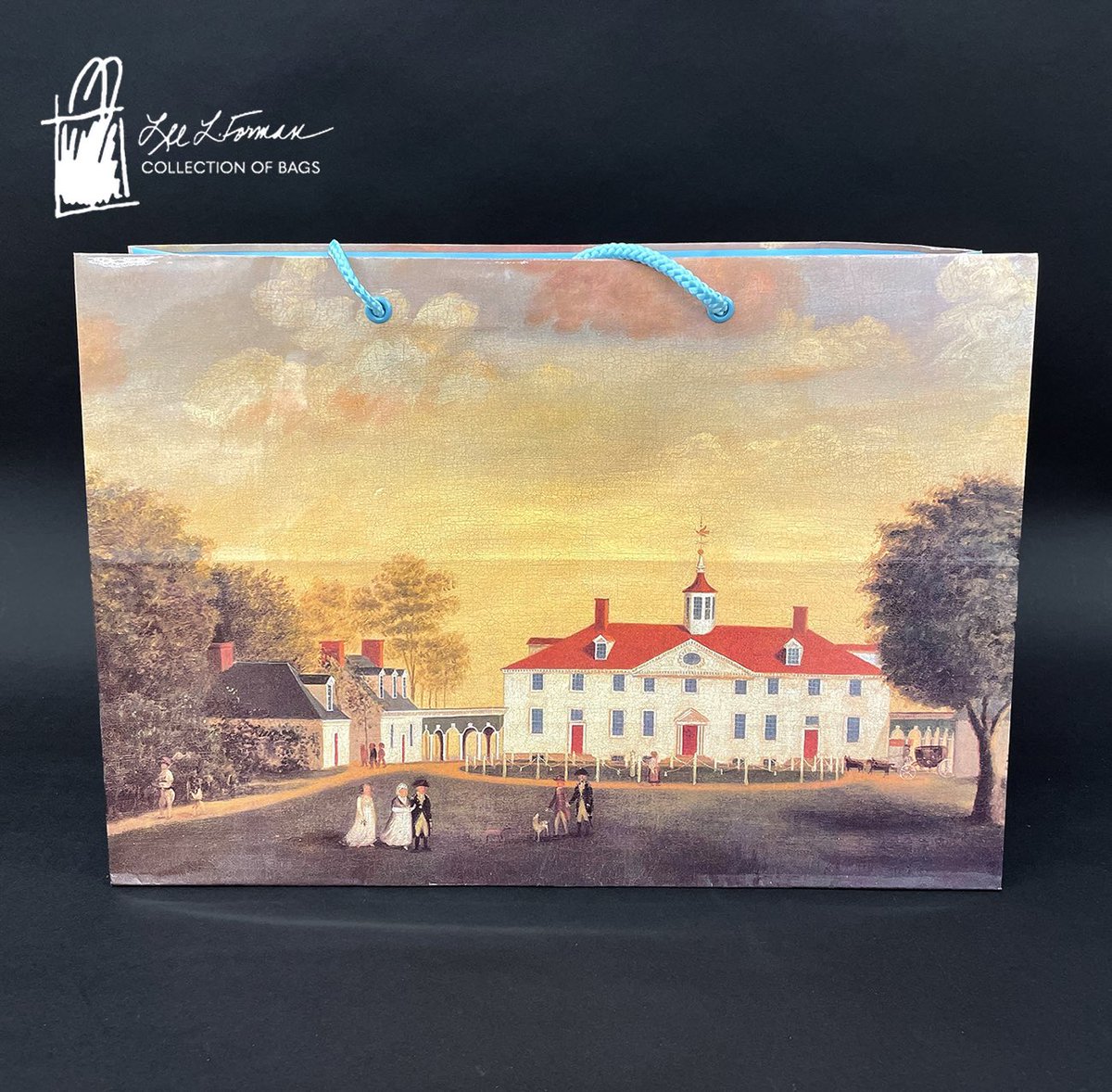 61/365: The artist behind this c. 1792 painting of Mount Vernon is unknown. The scene depicts the west front of the mansion and is one of a pair of paintings held in the Mount Vernon Collection. 